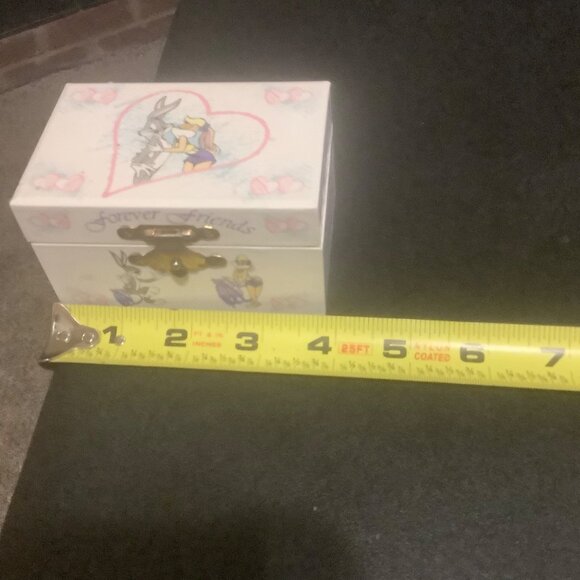 Vtg Looney Tunes "Forever Friends" Bugs Bunny & Lola Decorative Trinket Box - Picture 7 of 9
